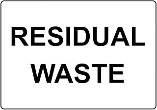 Residual Waste Sign Metal Sign 8x12 Inch for Garage & Warehouse – Industrial Decor