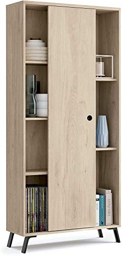 Pitarch Librería Manaslu Color Roble Negro aparador salón Comedor Puerta corredera 180x80x33