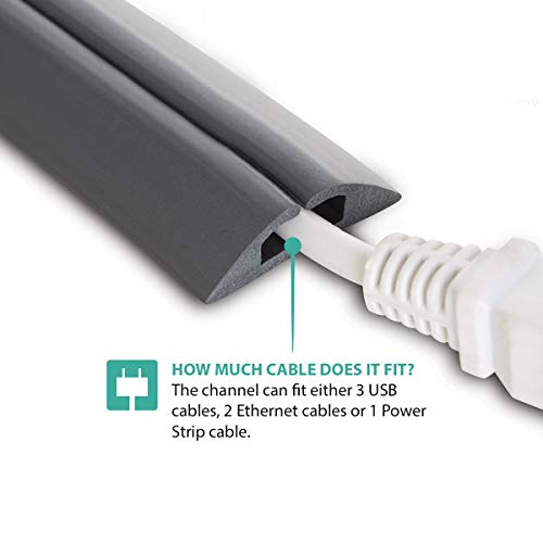 Ut Wire Utw-Cpm5-Gy Compact Cord Protector With Single Channel, 5', Grey #TOP1