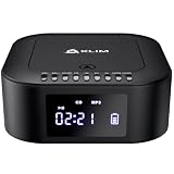 KLIM Boombox E1 Radio mit CD Player - BASS Boost mit Tieftöner - FM Radio, MP3, Bluetooth, AUX, USB, Kompakt Disc - CD Player tragbar mit kabellosem Modus und aufladbaren Akku - Mit Fernbedienung