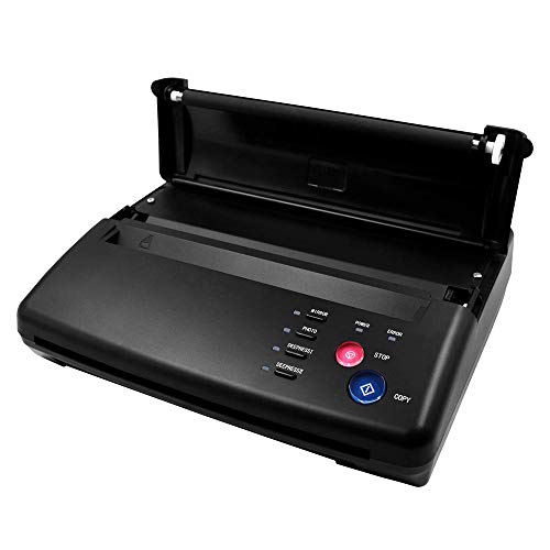 Pro Black Tattoo Transfer Copier Printer Machine Thermal Stencil Paper Maker Tattoo Transfer Printer Machine with Five Functional Buttons