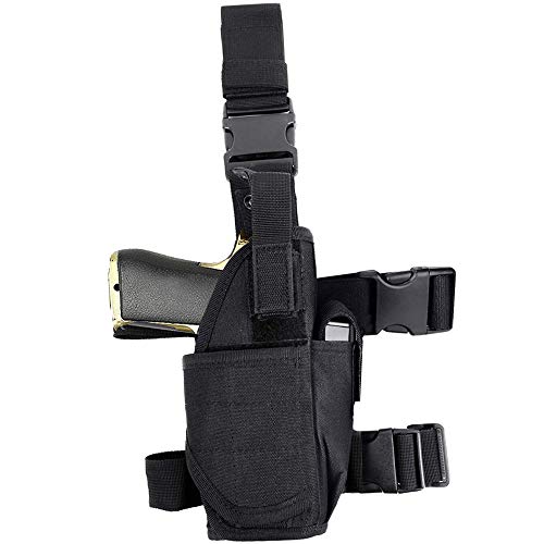 EnriQ Drop Leg Holster Tactical Thigh Airsoft Holster/Firearm Holster/Handgun Holder with Mag Pouch