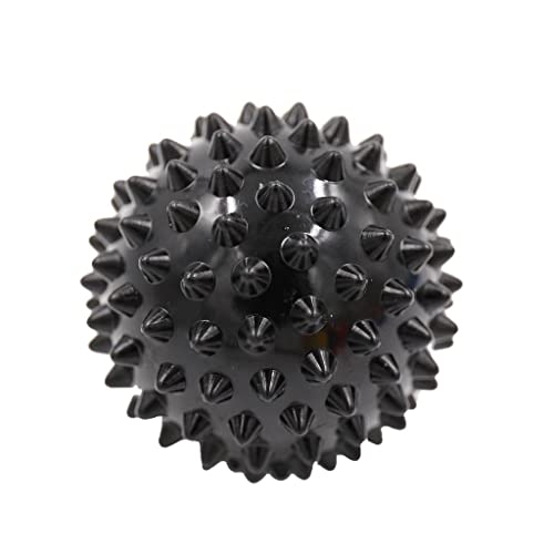Generic Relaxing Spiky Massage Ball for Deep Tissue Relief, Black, as described