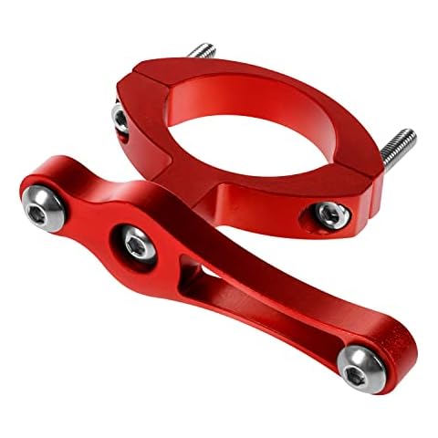 MAXFOOT Bike Water Bottle Cage Mount Aluminium Alloy Bicycle Water Bottle Cage Handlebar Mount for Road Bikes MTB City Bicycle, Red Cover