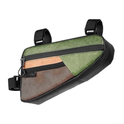 Posheliox Waterproof Top Tube Bag for Road and Mountain Bikes, Green