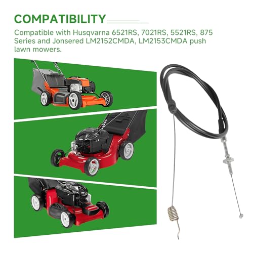 532406258 Drive Control Cable Compatible with Husqvarna Jonsered Mowers by Aigemsi - Used condition - Image 3