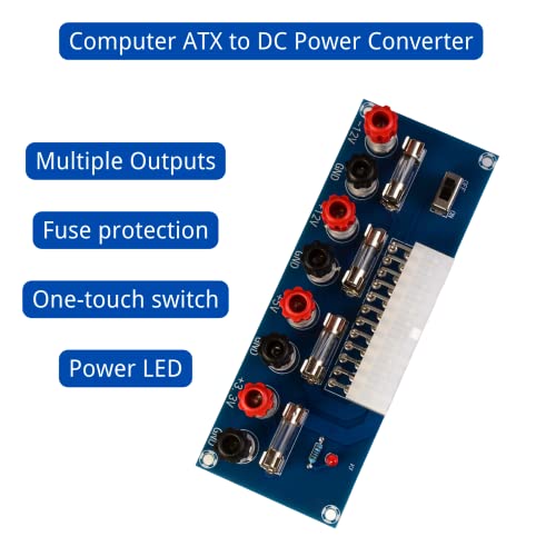 24 pin ATX DC alimentatore di rete breakout converter board multiuscita adattatore 12 V 5 V 3,3 V per esperimenti fai da te alimentatore computer progetto elettronico - Alimentatore - Immagine 1