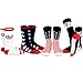 TeeHee Mens Novelty Fashion American Cotton Socks 4 Pair Pack (I Love USA)