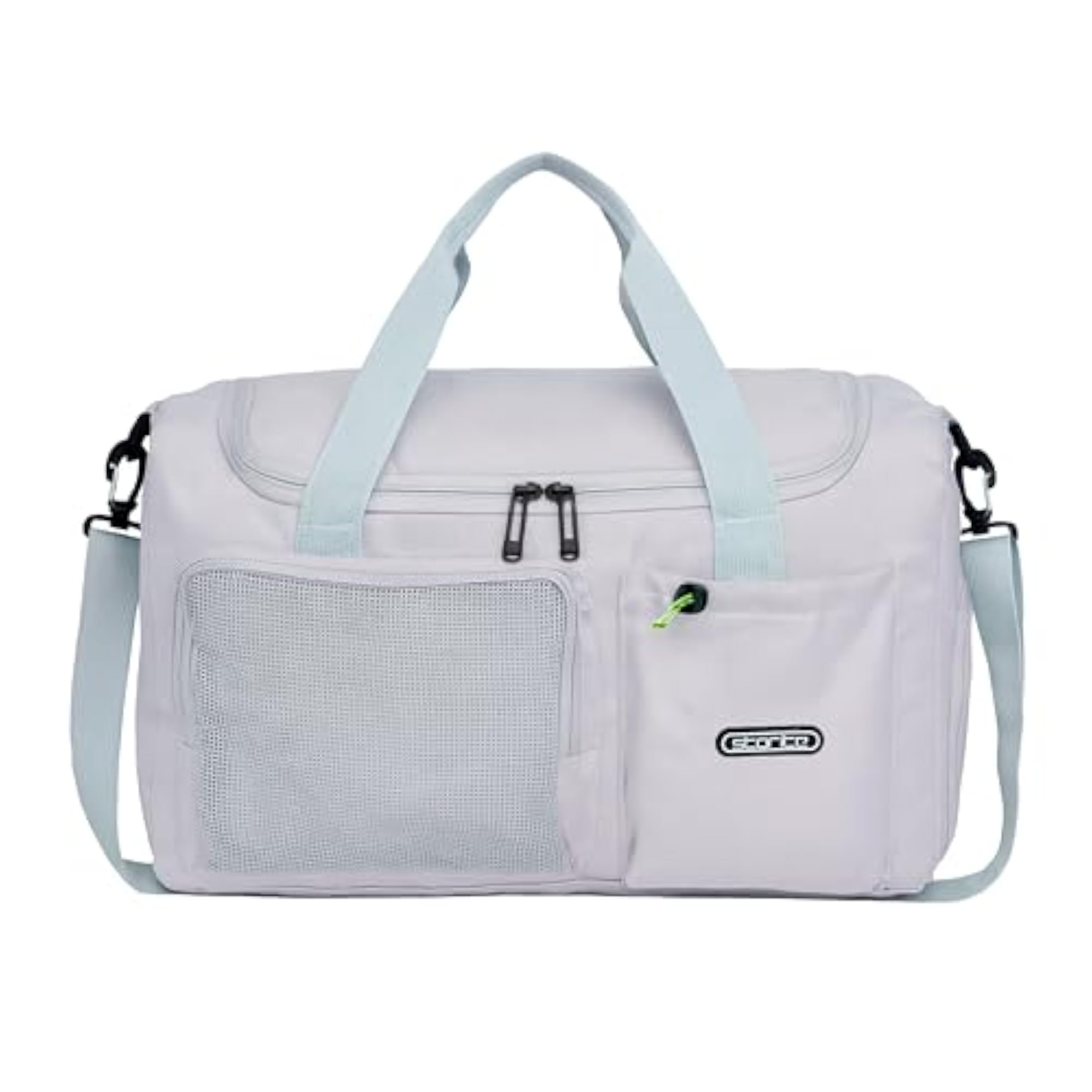 Travel Duffle Bag with Shoe Compartment, Grey