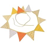 HENGSONG 12 Schöne Wimpel Girlande Süße Bunting Wimpelkette Flagge Banner für Weihnachts Hochzeit Geburtstag Party Dekor (Orange)