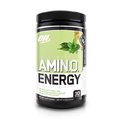 Optimum Nutrition Amino Energy - Pre Workout with Green Tea, BCAA, Amino Acids, Keto Friendly, Green Coffee Extract, Energy Powder - Sweet Mint Tea, 30 Servings