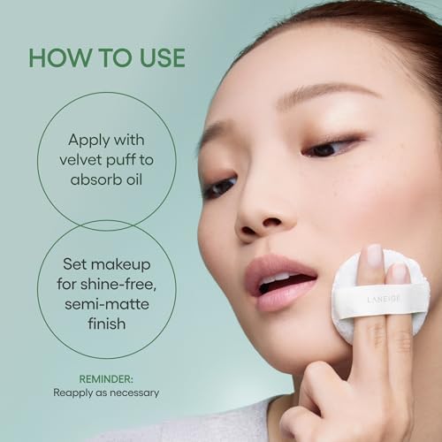 LANEIGE Neo Blurring Powder: Korean Shine Control Compact with Pore Blurring, Smoothing Finish & Travel-Friendly, No Spill Packaging - 5