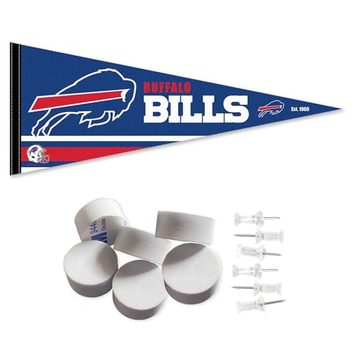 Buffalo Bills Pennant Banner and Wall Tack Pads
