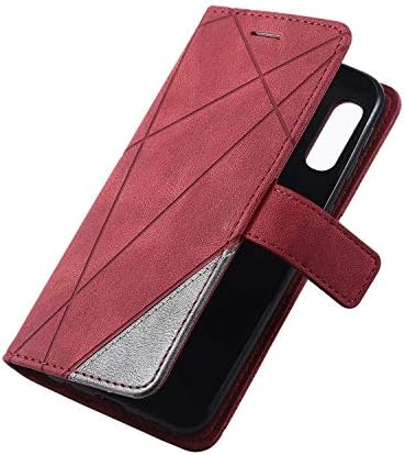 Galaxy A40 Case, SONWO Premium Leather Flip Wallet Case Magnetic Closure Card Slots Kickstand Phone Case for Samsung Galaxy A40, Red