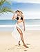 LA LEELA Women Beachwear Summer Long Chiffon Beach Sarong Coverups Swimsuit Bikini Sheer Wraps Bathing Suit Cover up One Size Solid White