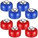 Gejoy 8 Pieces Mini Shuffleboard Replacement Pucks Tabletop Equipment Rollers Set Shuffleboard Curling Accessories (Red, Blue)