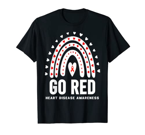 Go Red Day Heart Health Mois de février pour la santé cardiaque américaine T-Shirt