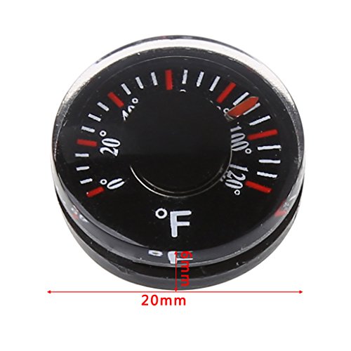 Abnana Diameter 20Mm Plastic Thermometer Circular Thermograph Fahrenheit Indoor Outdoor #TOP4