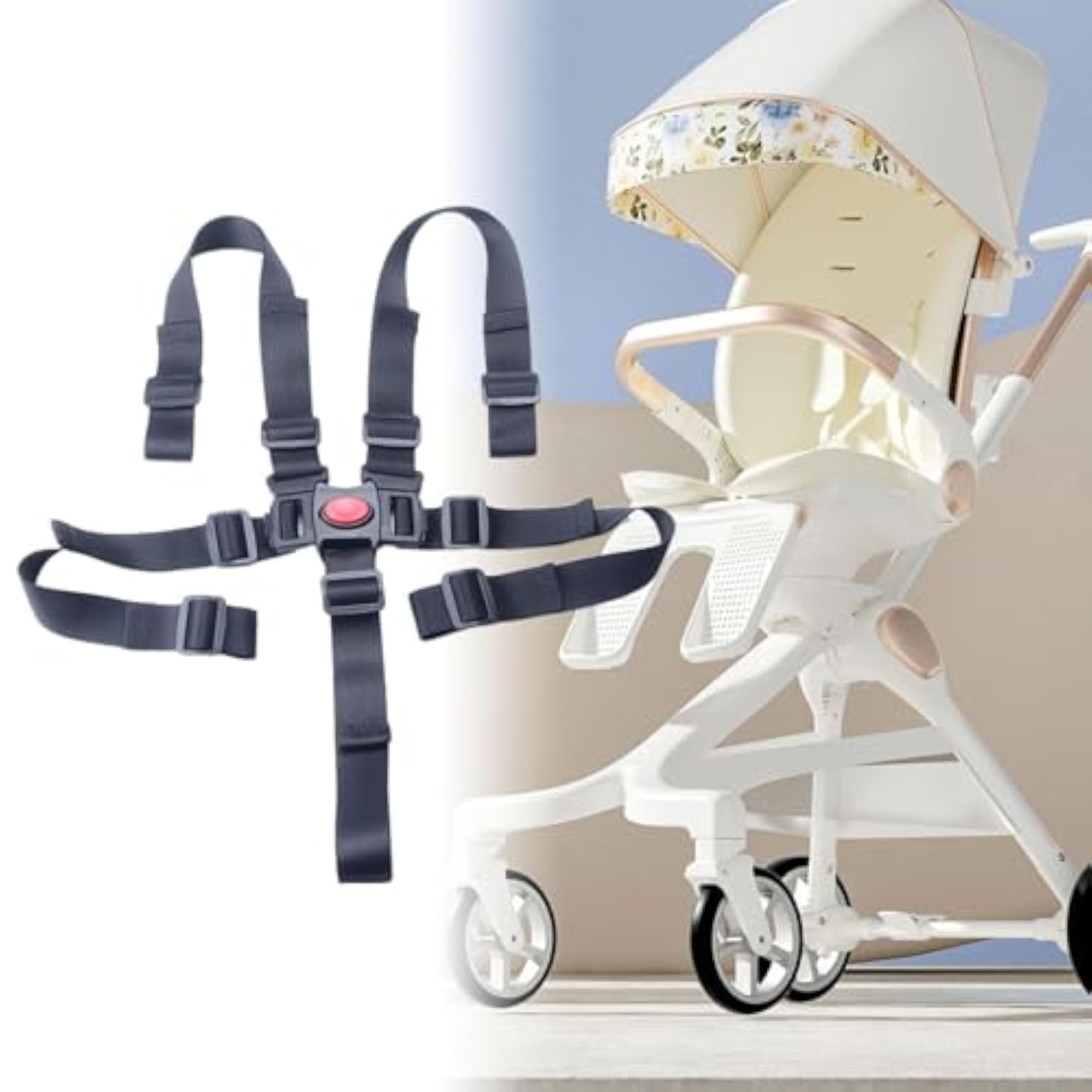 5 Point Baby Harness Strap, Universal High Chair Safety Strap
