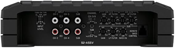 Alpine S2-A55V S-Series Class-D 5-Channel Amplifier, Hi-Res Certified, 40W x 4 + 200W x 1 @ 4 , 60W x 4 + 300W x 1 @ 2