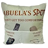 Abuela Gifts 2-Pocket 2-Sided Abuela’S SPOT Throw Pillow Covers 18x18 Inch+ Abuela Ever Engraved Spo