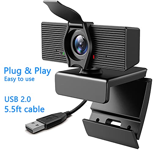 Litepro Webcam with Microphone Webcams Privacy Cover hd 1080p for Gaming conferencing Meeting Laptop Desktop Zoom, USB Computer Camera for Mac pc Free-Driver Plug & Play by AFXMATE - Image 5