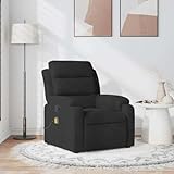 Emmtore Sillón de Masaje reclinable de Terciopelo Negro