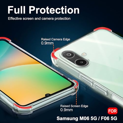 Image of TheGiftKart Transparent Crystal Clear Back Cover Case for Samsung Galaxy M06 5G / F06 5G | Shockproof Soft TPU Case | Cushioned Edges for Ultimate Protection Back Cover Case (TPU, Transparent)