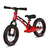 Micro Balance Bike Deluxe Bicicleta de Paseo, Color Rojo/Negro, Talla única (GB0033)