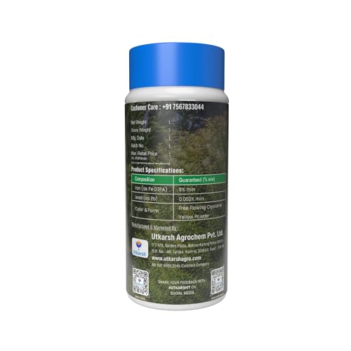 Image of Utkarsh Fe-Aquarium (Fe - 11% DTPA Chelated 100% Water Soluble Aquarium Chemical) (500 gm; Pack of 1)