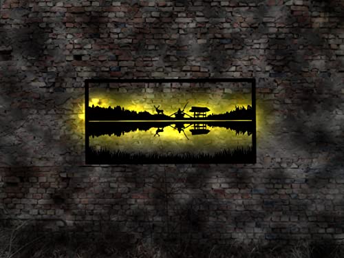 Décoration murale LED en bois Skyline créez un cocon romantique inspiré du coucher de soleil