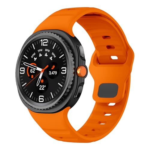 Image of XMUXI Compatible with Samsung Galaxy Watch 9 /8 Strap 44mm 40mm, Silicone Sport Breathable Bands for Galaxy Watch 8 Classic Straps 46mm (No Watch)