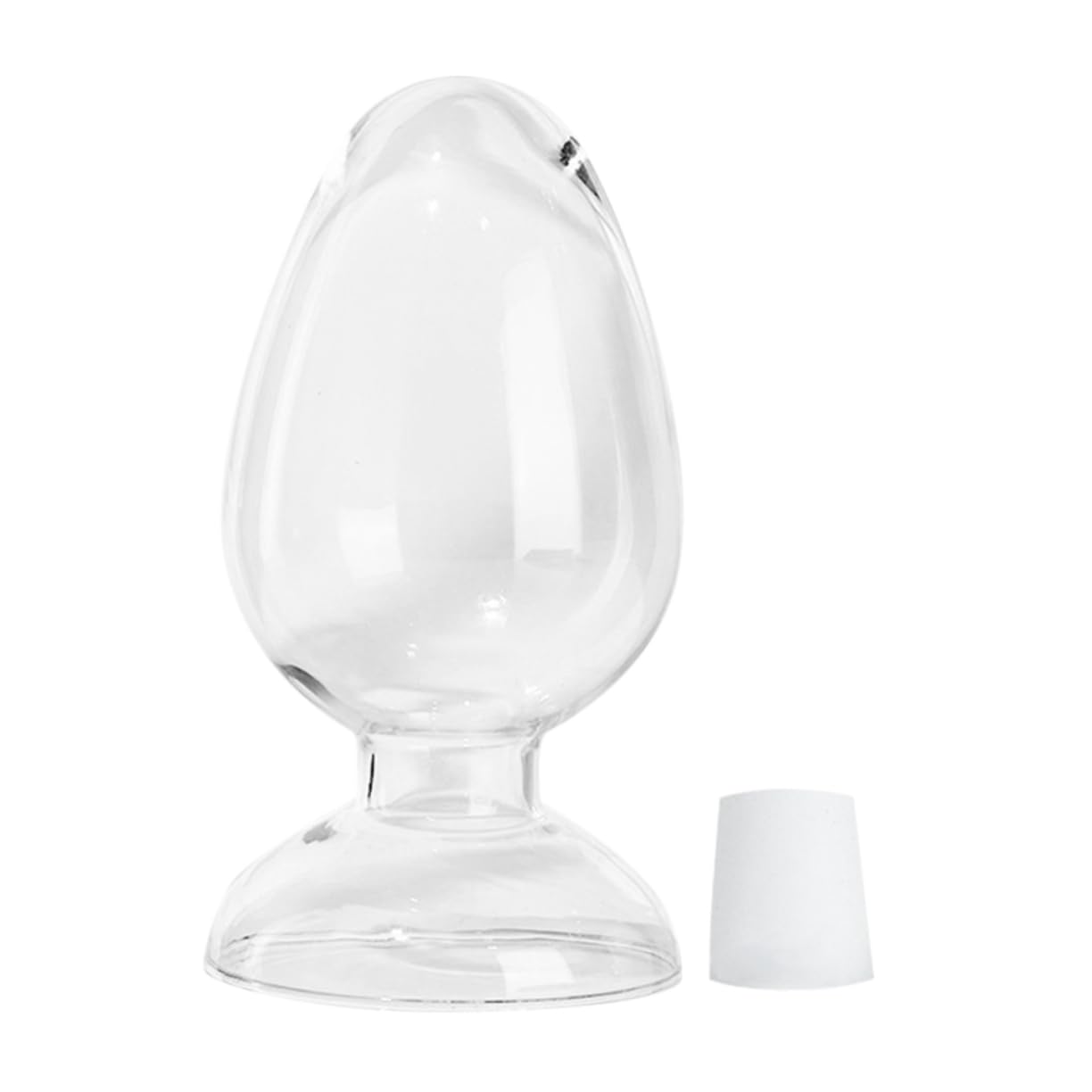 Cabilock 3 Piezas botella de vidrio terrario terrarium tarro de muestra botella cónica transparente cónico botella de corazón de pollo botella de semillas frasco gel de sílice