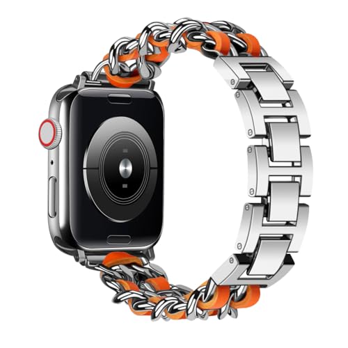 Bracelet Apple Watch cuir et acier de luxe Juntan, finition haute joaillerie
