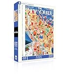 New York Puzzle Company - New Yorker Beachgoing - 1000 Piece Jigsaw Puzzle