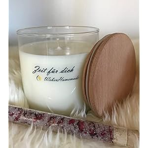 Duftkerze Zeit für dich, Wellness vegane nachhaltige Duftkerze mit ätherischem Öl, personalisierbar/individualisierbar…