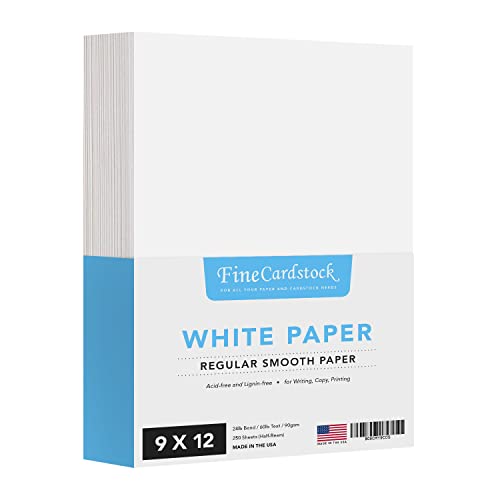 9" X 12" White Regular Paper – Multipurpose Office Paper For Copy, Printing And Writing | Inkjet And Laser Printer Compatible | 24Lb Bond / 60Lb Text / 90Gsm – Smooth Finish | 250 Sheets Per Pack #TOP9