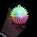 Wpond Blinkende LED Hüpfbälle, 1 Stück Spike Ball, sensorisches Spielzeug für Kleinkinder, zweifarbiger Massageball mit Seil, Durchmesser 2,95 Zoll zufällige Farbe