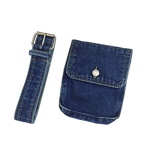 Packle de mezclilla ajustable con hebilla resistente y bolsa de teléfono 6
