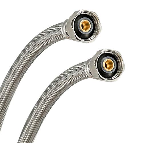 Eastman 1/2 Inch Fip Flexible Faucet Connector, Braided Stainless Steel Supply Hose Line, 60 Inch Length, 48022 #TOP1