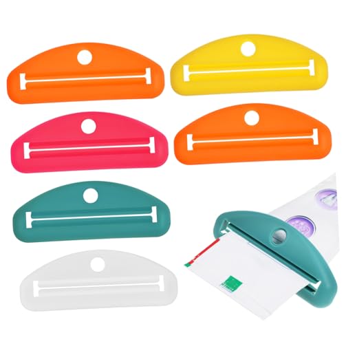 HONITANO 6pièces Presse-tube Dentifrice Outil Facile à Utiliser Pour Extraire Dentifrice Réduit Gaspillage Et Optimise Tube Pour Salle De Bain Élégante Et Fonctionnelle
