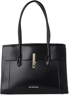Van Heusen Women's Classic Black Laptop Bag |Stylish & Elegant| Fits Upto 15 Inch Laptop | Office Bag Price In India