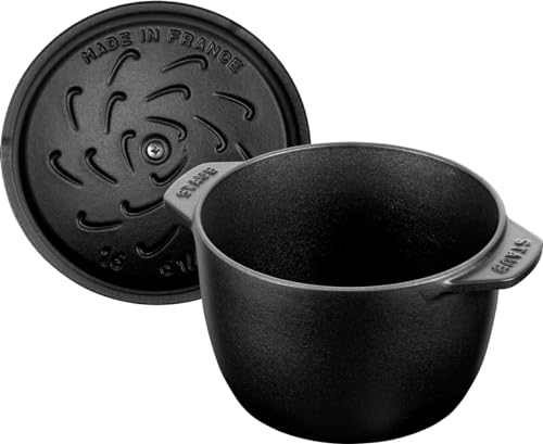 STAUB Cast Iron Petite French Oven, Dutch Oven, 1.5-quart, serves 2, Made in France, Matte Black by STAUB - Used condition - Image 5