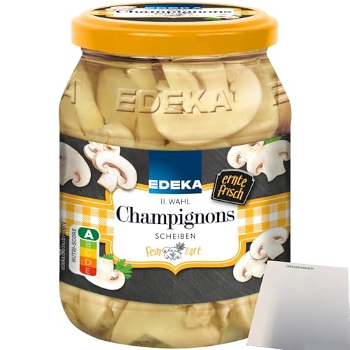 Edeka Champignons in Scheiben 2. Wahl (330g Glas) + usy Block