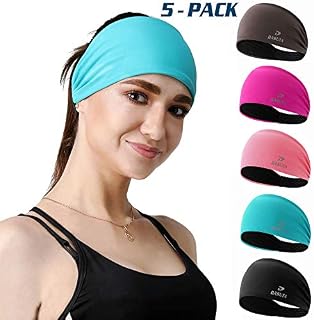 DASUTA 5 Pack Non-Slip Headband for Women Men Girls Boys - Moisture Wicking