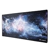 【Rutschfeste Gummibasis】: Die rutschfeste Gummibasis könnte den Desktop festhalten, um ein Verrutschen oder eine Bewegung des Mauspads zu verhindern. Daher ist diese Mausmatte definitiv ein Muss für PC-Spiele.