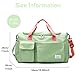 Suruid Travel Duffel Bag with Shoes Compartment Sports Gym Bag with Dry Wet Separated Pocket for Men and Women, Overnight Bag Weekender Bag Training Handbag Yoga Bag - Bright Green Pink