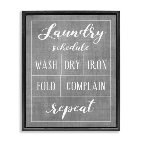Laundry Room Humor Plaid Sign, 17 x 21 Inch Canvas in Floater Frame