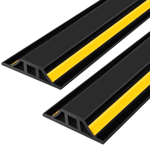 2 Pcs 1.25" High Universal Garage Threshold Seal Strip Flexible Total Length 8'3" Garage Door Flood Bottom Barrier Seal DIY PVC Weather Stripping Replacement, Not Include Adhesive by Colingmill - Used condition - US$70.42