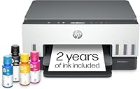 HP Smart Tank 6005 All-in-One Wireless Colour Printer, Print/Scan/Copy, Up to 12ppm (Black), 7ppm (Colour), Auto Duplex, Mobile Printing, USB, Wi-Fi/Bluetooth, Works with PC, Laptops & Mobile, 2H1W1A